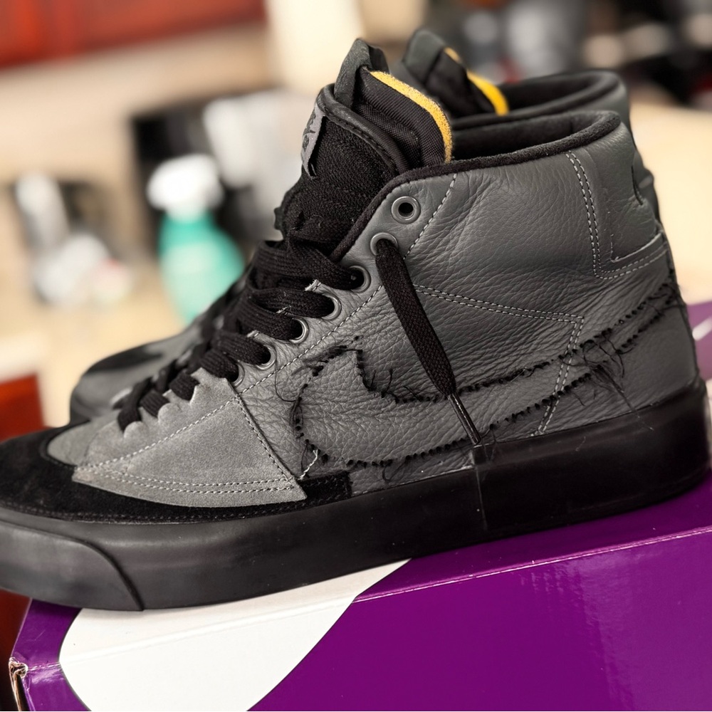 Nike Black and Gray High-Top Sneakers